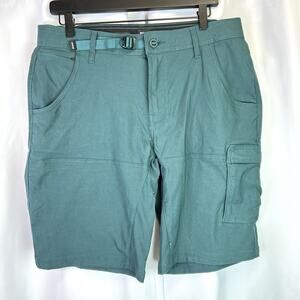 Prana Stretch Zion Short Mens Size 32/10 Green Outdoors Hiking